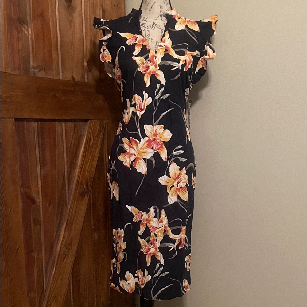 New York & Company Floral Midi Dress